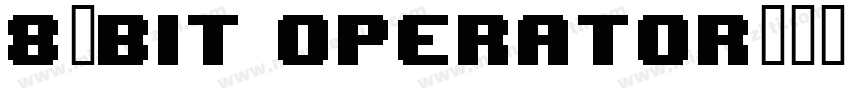 8-bit Operator字体转换